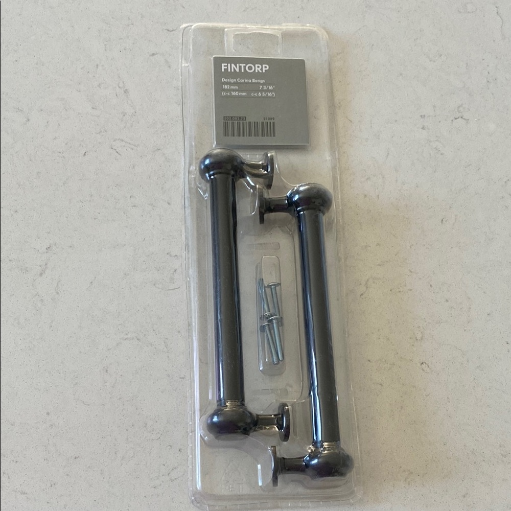 IKEA Fintorp Black Cabinet Handles 6 5/16 inch 160mm 2‎ Pack 502.082.72